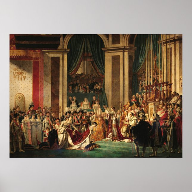 Poster A coroação de Napoleão por Jacques-Louis David (Frente)