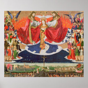 Pôster A coroação do Virgin, terminada 1454 2