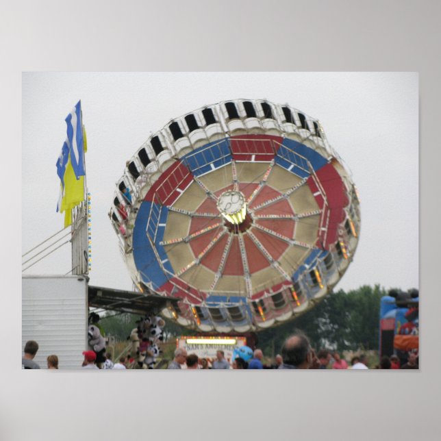 Pôster A corrida do parque de diversões de Roundup (Frente)