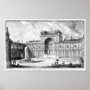 Pôster A corte do Belvedere no vaticano Roma