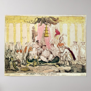 Pôster A corte em Brigghton um chinês do la, 1816