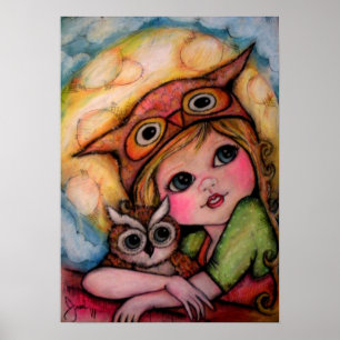 Pôster A coruja tem somente os olhos para você - arte da