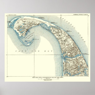 Pôster A costa alinha o 10:8 de Provincetown Truro
