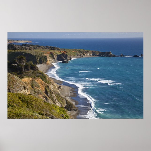 Pôster A costa de Big Sur na Califórnia, EUA (Frente)