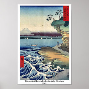 Pôster A costa de Hota em Boshu por Ando, Hiroshige Ukiy