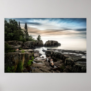 Poster A costa do Lago Superior Minnesota