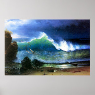 Poster A costa do mar de turquesa por Bierstadt