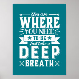 Poster A Cotação de Aceitação Inspiracional Respira Profu