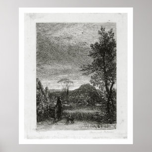 Pôster A cotovia (gravura a água-forte)