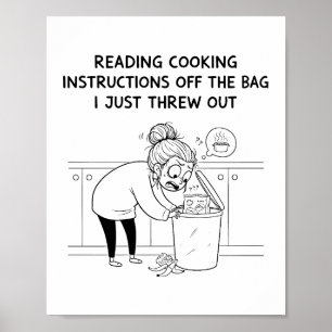 Poster A Cozinha de Desenho Minimalista Arrependimento de
