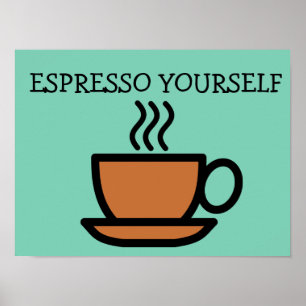 Pôster A cozinha do café assina posters, café você mes
