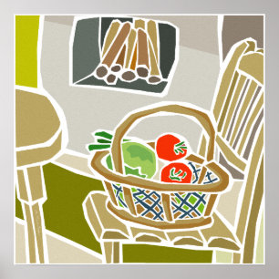 Pôster A cozinha orgânica