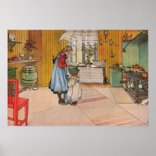 Pôster A cozinha por Carl Larsson, 1898