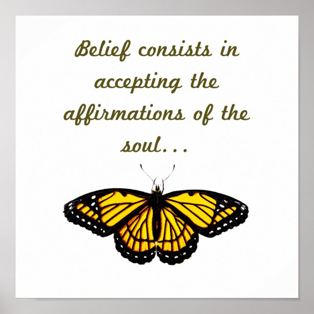 Poster A Crença Consiste Em Aceitar (Frente)