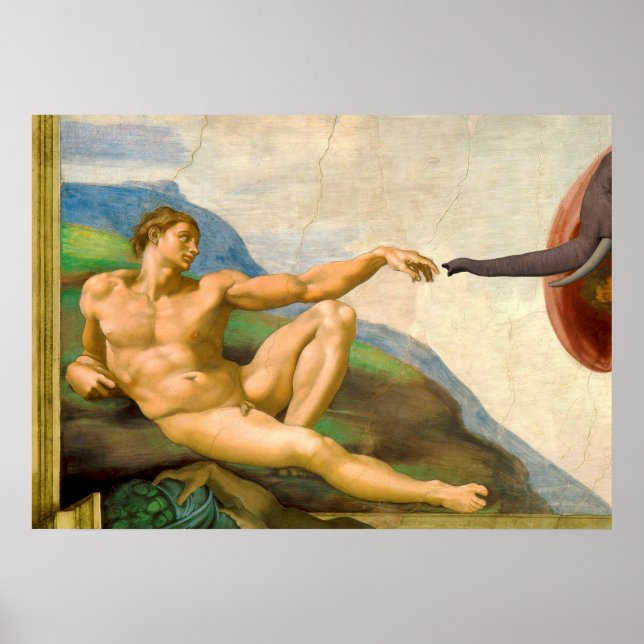 Pôster A Criação De Adam Parody (Frente)