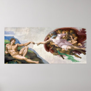 Poster A Criação de Adão de Michelangelo Buonarroti