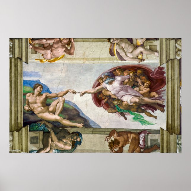 Poster A Criação de Adão | Michelangelo | (Frente)