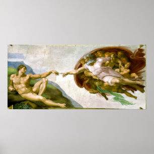 Poster A Criação de Adão por Michelangelo