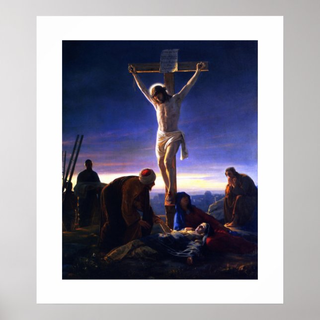 Pôster A Crucificação de Jesus por Carl Bloch. Belas Arte (Frente)