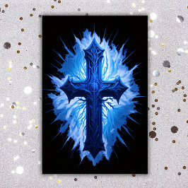Poster A Cruz Cristã Azul, espantosa, a preto |