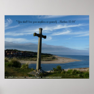 Pôster A cruz de St Cuthbert, Alnmouth Northumberland