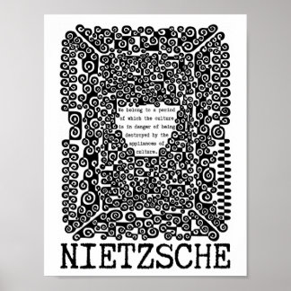 Poster A CULTURA está em perigo, citando Nietzsche