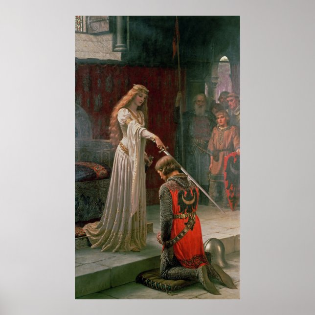 Poster A cumplicidade de Edmund Blair Leighton, c. 1901 (Frente)
