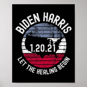 Poster A Cura Começou A Inauguração De Biden Harris 2021