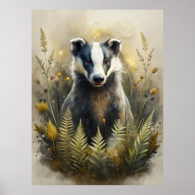 Poster A Cute Forest Badger (Frente)