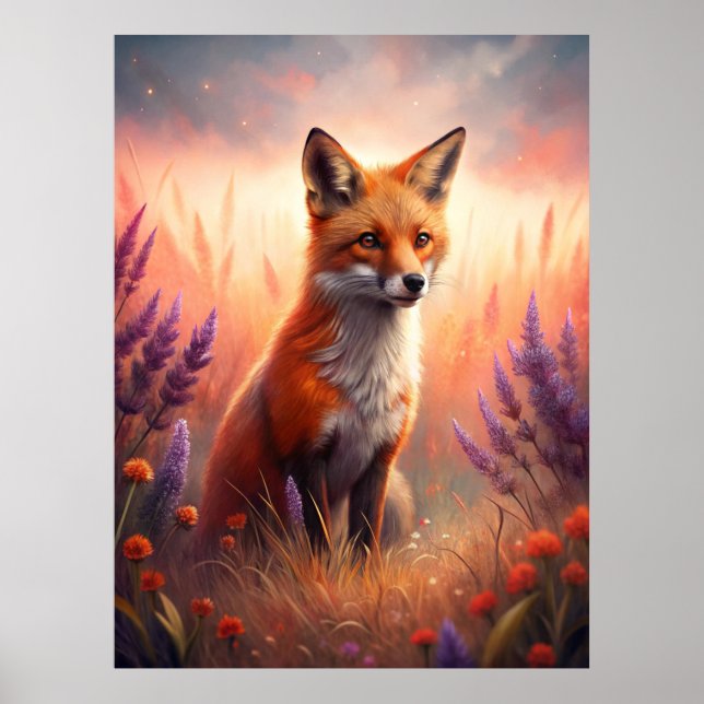 Poster A Cute Forest Red Fox (Frente)