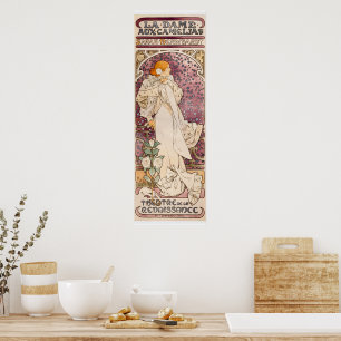 Poster A Dama das Camellias por Alphonse Mucha