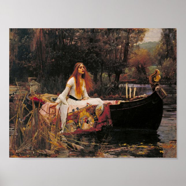 Poster A Dama de Shalott John William Waterhouse (Frente)