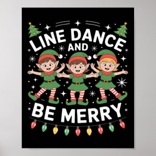 Poster A Dança De Linha É O Espírito Do Natal