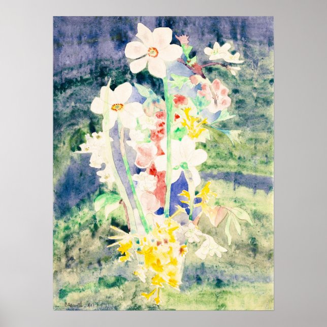 Poster A dança de Narciso por Charles Demuth (Frente)