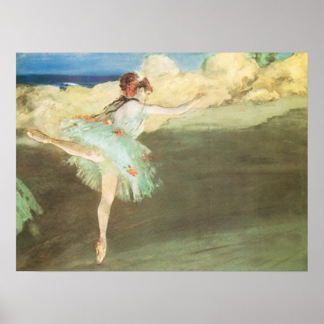 Poster A Dançarina Estrelada em Pontas de Edgar Degas (Frente)