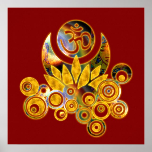 Pôster A_darkred, Om Lotus (Frente)