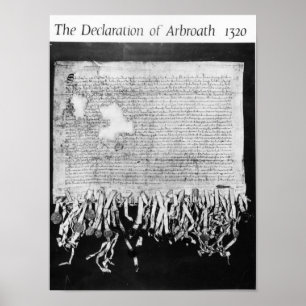 Pôster A declaração de Arbroath, o 6 de abril de 1320