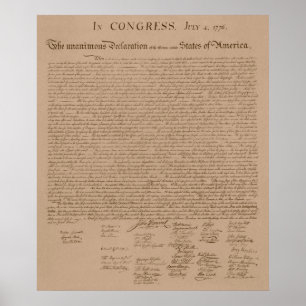 Poster A declaração de independência