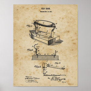 Poster A decoração da parede da lavanderia veste a arte