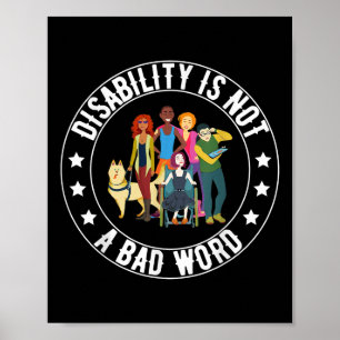 Poster A Deficiência Não É Uma Palavra Má Que Orgulho Des