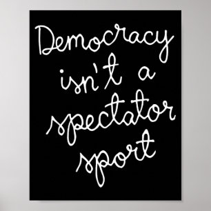 Poster A democracia não é uma citação engraçada de espect