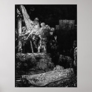 Pôster A descida da cruz com uma tocha, 1654