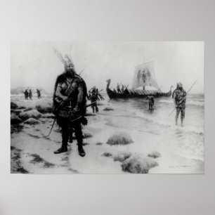 Pôster A descoberta de América por Leif Eriksson