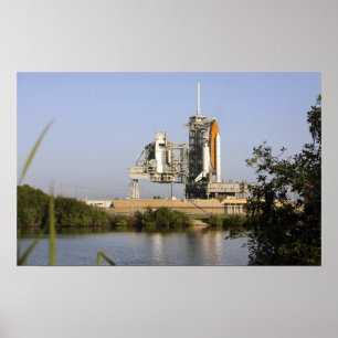 Pôster A descoberta do vaivém espacial senta pronto