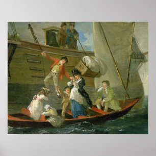 Poster A Despedida de um Marinheiro Casado, c.1800 (óleo