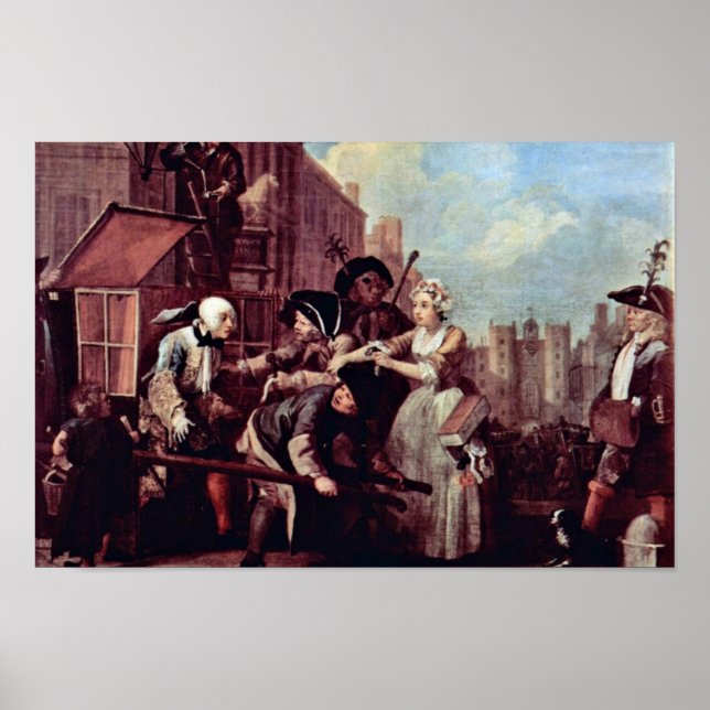 Pôster A Detenção Por Roubo " De Hogarth William (Frente)