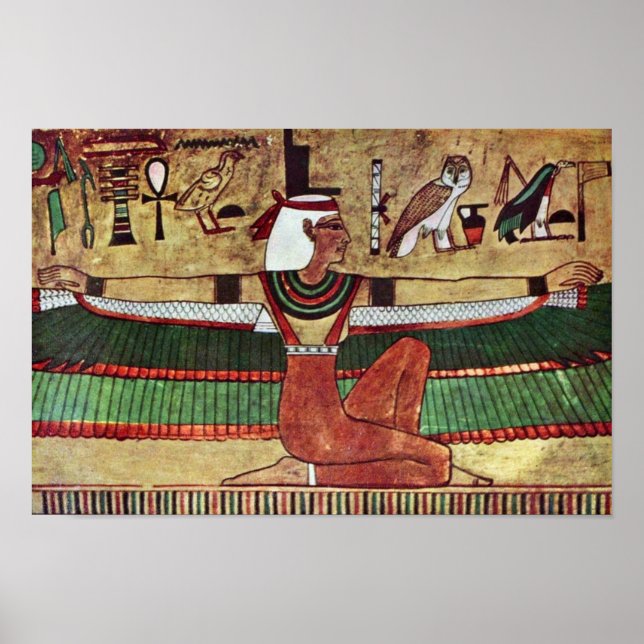 Poster A Deusa Isis, Por Ägyptischer Maler Um 1360 V. (Frente)