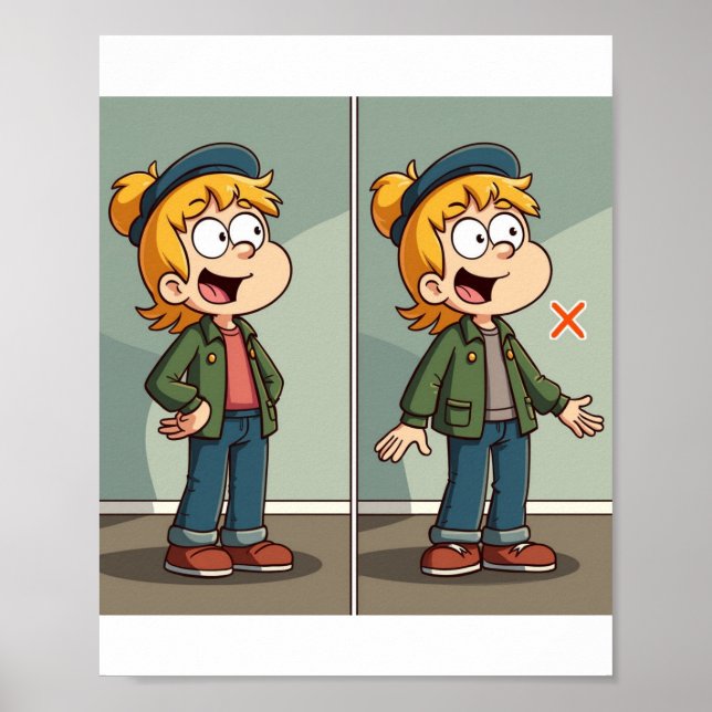 Poster A diferença entre as duas imagens (Frente)