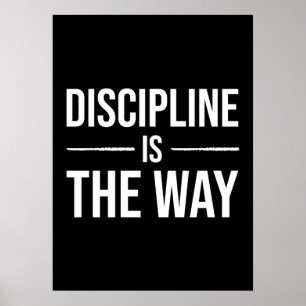 Poster A Disciplina É O Caminho - Gym, Hustle, Success Po