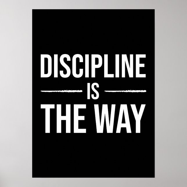 Poster A Disciplina É O Caminho - Gym, Hustle, Success Po (Frente)